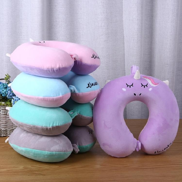 Cuscino da Viaggio a Forma di U Cuscino in Memory Foam Animale Peluche Poggiatesta Supporto per il Collo