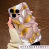 Champagne gold leaf for iPhone7/8plus Apple 11/12/13/14/15/16 ProMax case