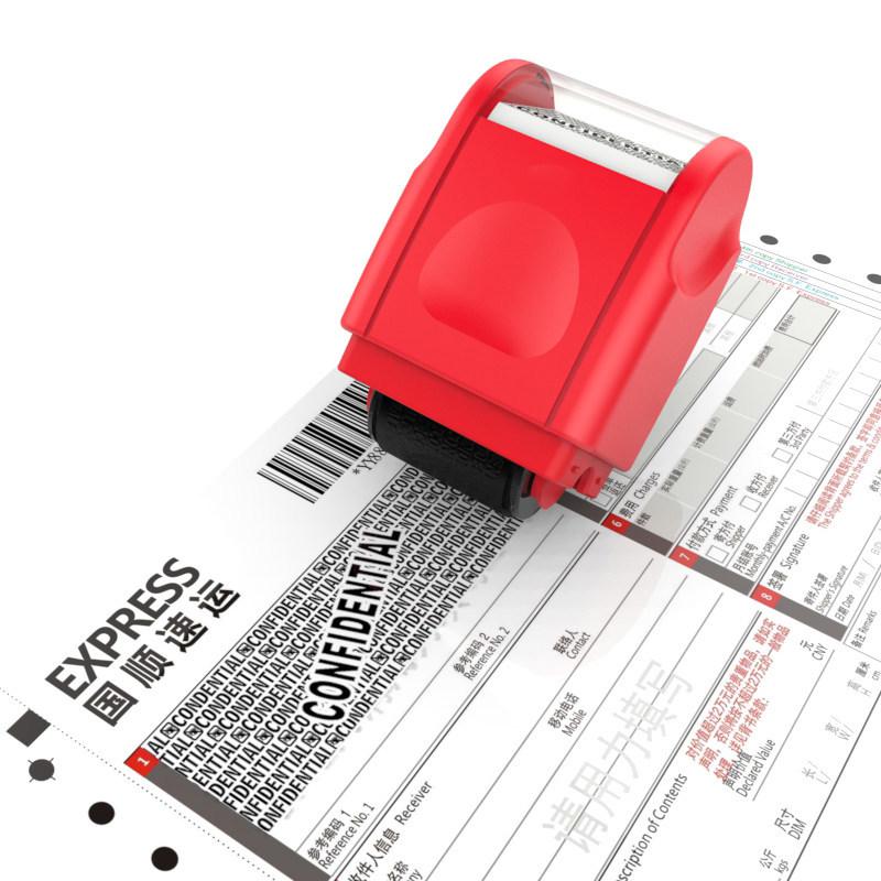 Privacy Protection Stamp Roller - Address Masking & Coding Pen for Confidential Info