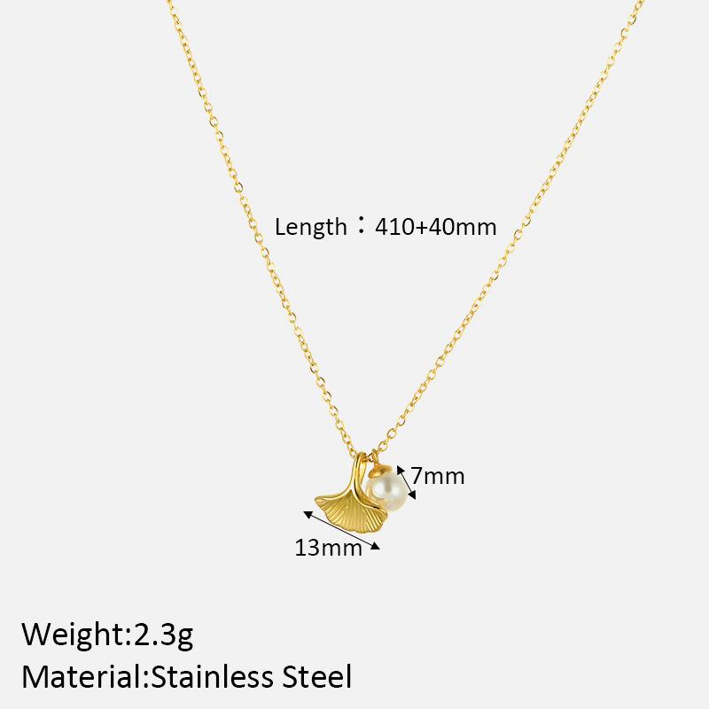 Hot-selling new shell pearl pendant necklace girls high-end sense simple niche design gold-plated collarbone chain