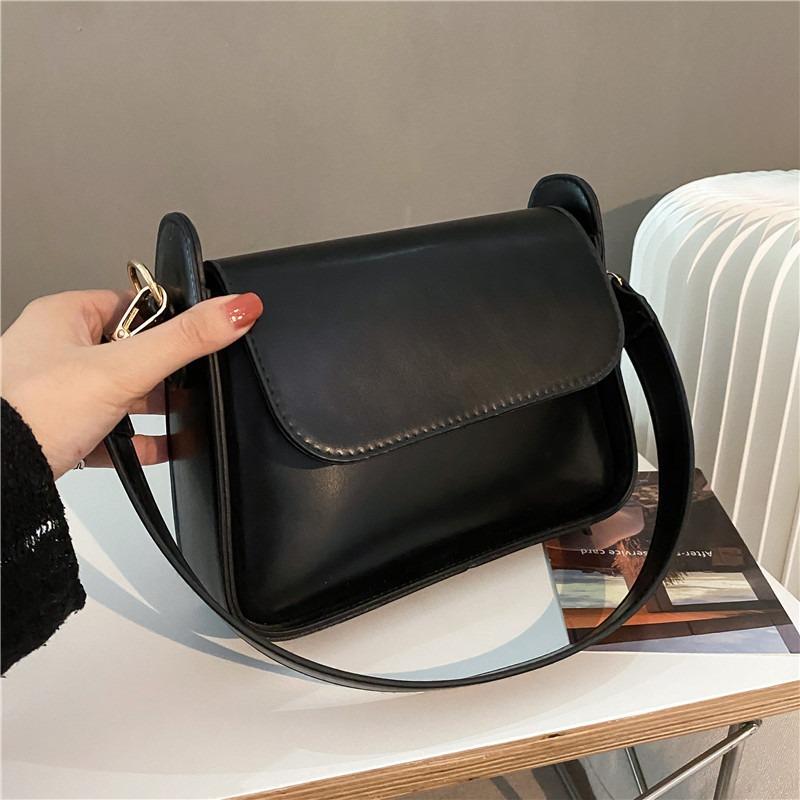 Small bag women's new trendy fashion shoulder handbag simple wide shoulder strap small square bag