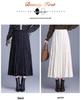 Elegant 2025 Autumn Women’s A-line Pleated Skirt with Elastic Waist – Korean Style