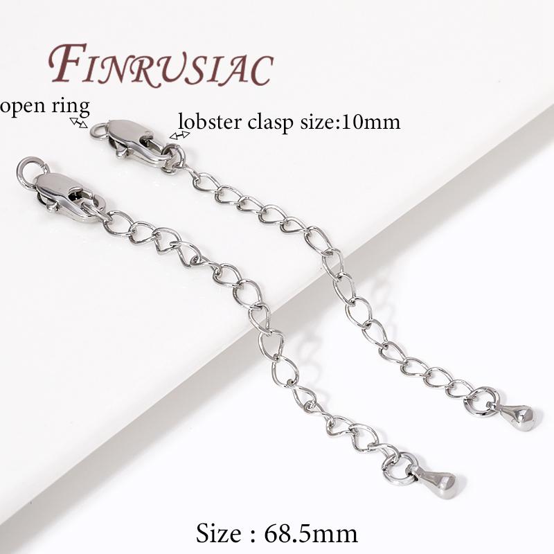 18K Gold Plated Extension Chain with Lobster Clasps Connector For Jewelry Making,Tail Extender Chains,DIY Bracelet Accessories