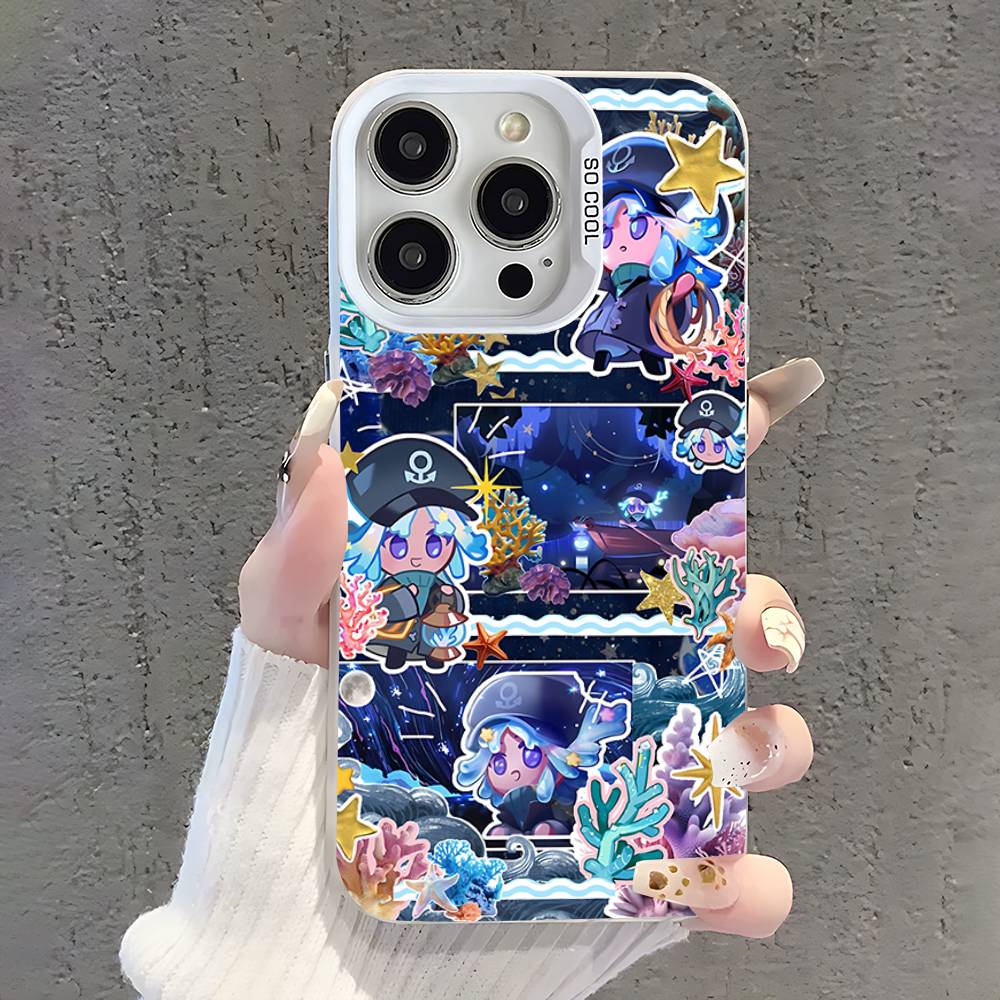 C-Cookie Run K-KingdomS Phone Case For iPhone 17,16,15,14,13,12,11,Pro,XS,Max,Plus,Mini,SE White Candy Matte Shockproof Cover