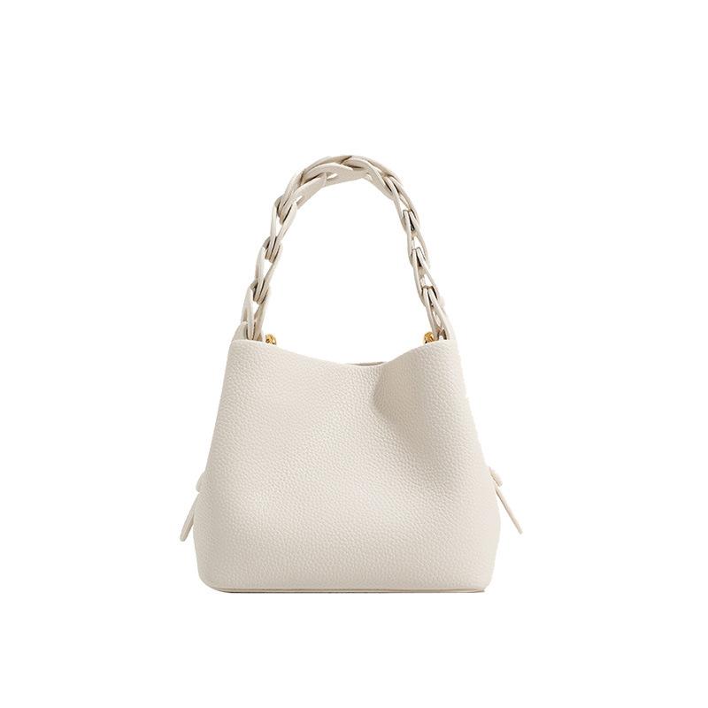 Spring New Product Soft Leather Vegetable Basket Bag Premium Commuter Single Shoulder Crossbody Bag Mini Bucket Handbag for Women
