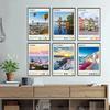 European City Travel Poster Galway North Macedonia Stockholm Iceland Canvas Painting Brussels Wall Art Picture Office Home Decor