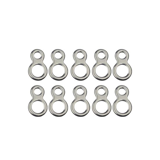 10ks 8 Pevný kroužek 2 otvory Odolný proti opotřebení Nerezový Robustní Rybaření Jigging pro Outdoor