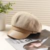 Women S Vintage Plaid Octagonal Newsboy Cap Elegant Versatile Casual