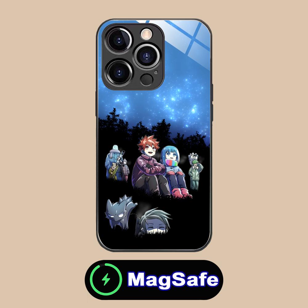 Custodia per Telefono Yozakura Family per iPhone 16 15 14 13 12 11 Pro Max Plus Mini MagSafe Vetro Stampa a Colori Cover Smartphone