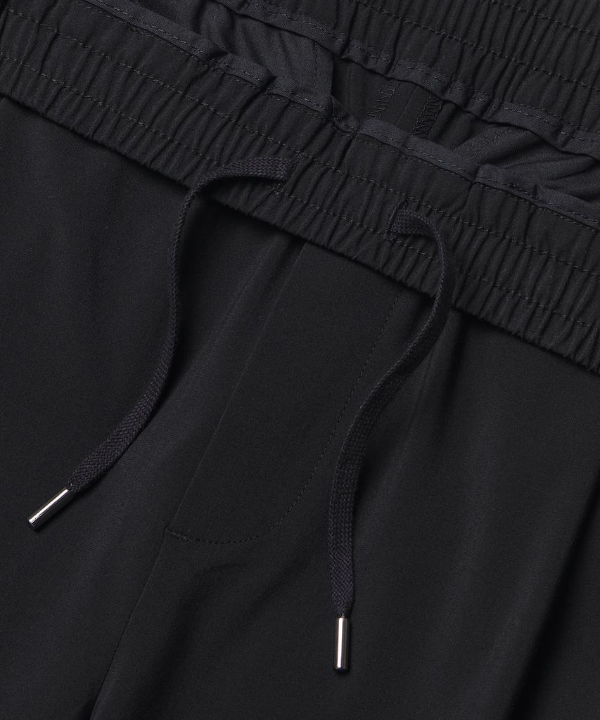 MUSINSA STANDARD [Cooltandard] One-Pleat Wide Elastic Waist Slacks [Dark Gray]