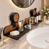 Space Saving Sink Rack No Drill Wall Mount Bathroom Shelf Drain Basket  Over Faucet
