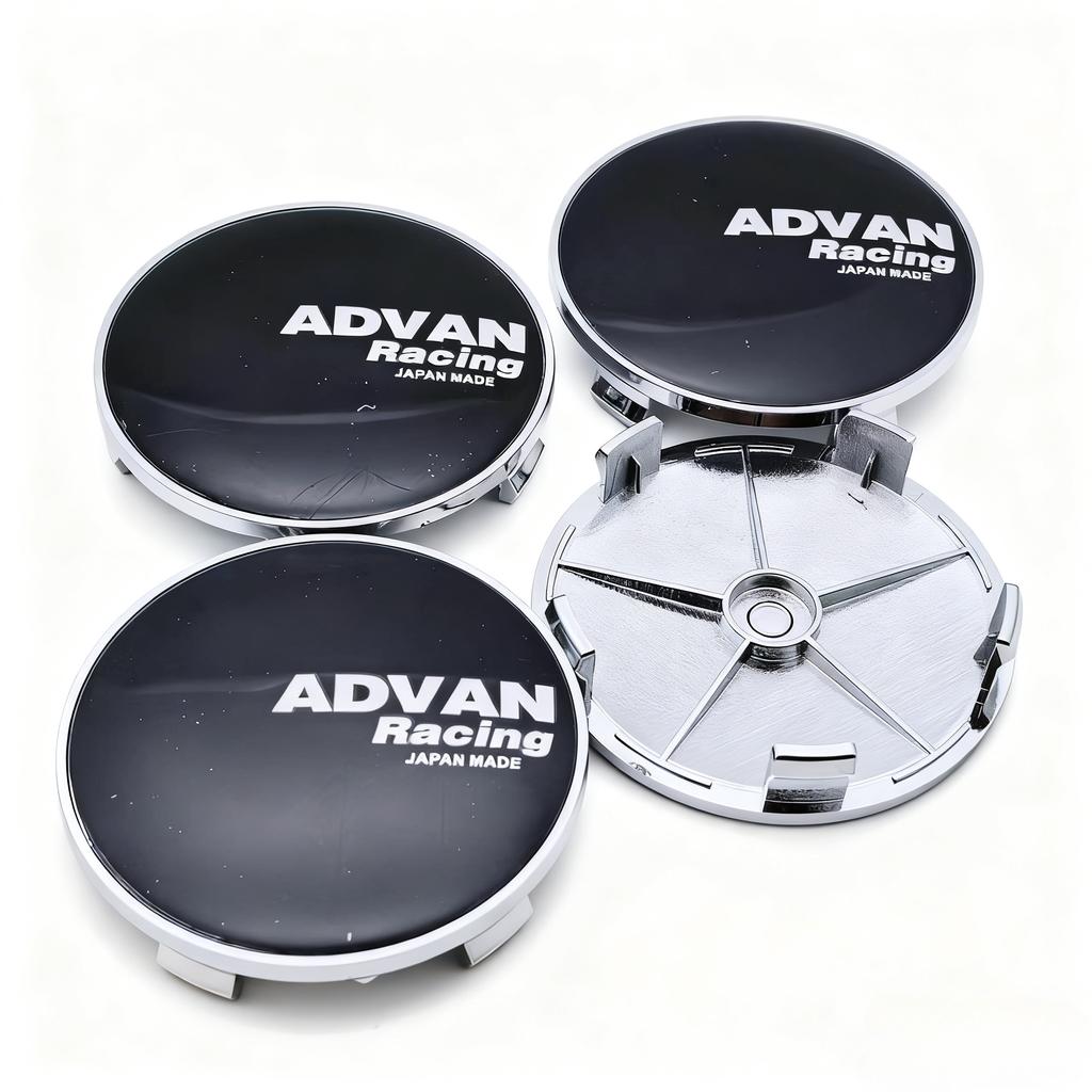 4pcs JDM ADAVN Racing Logo Emblem Car Wheel Center Caps OD 68MM Clips 63MM Wheels Hub Cap Rim Hubcaps Dust Cover Car Accessories