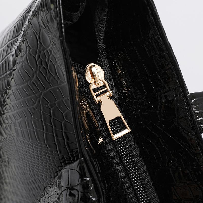 Crocodile Pattern Bag, Women's Large-capacity Retro Handbag, Underarm Bag, Tote Bag