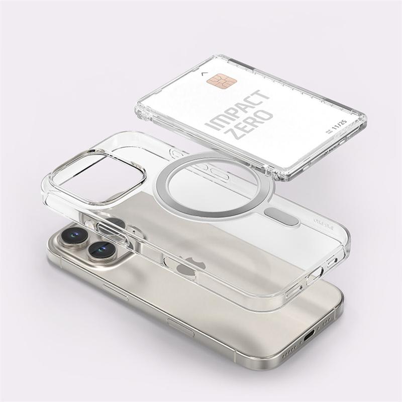 Per Per Iphone Per Samsung Serie Xiaomi Custodia Portafoglio Porta Carte Magnetico Trasparente Per Magsafe Copertura Magnetica Trasparente Supporto Custodia Carte