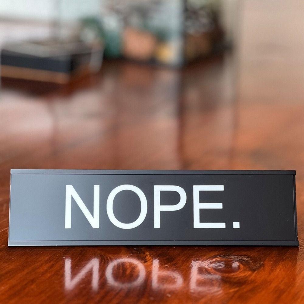 New Black Office Decor Sign Aluminium Alloy Table Decoration Seating Sign Lightweight Desk Sign Coworker Gift