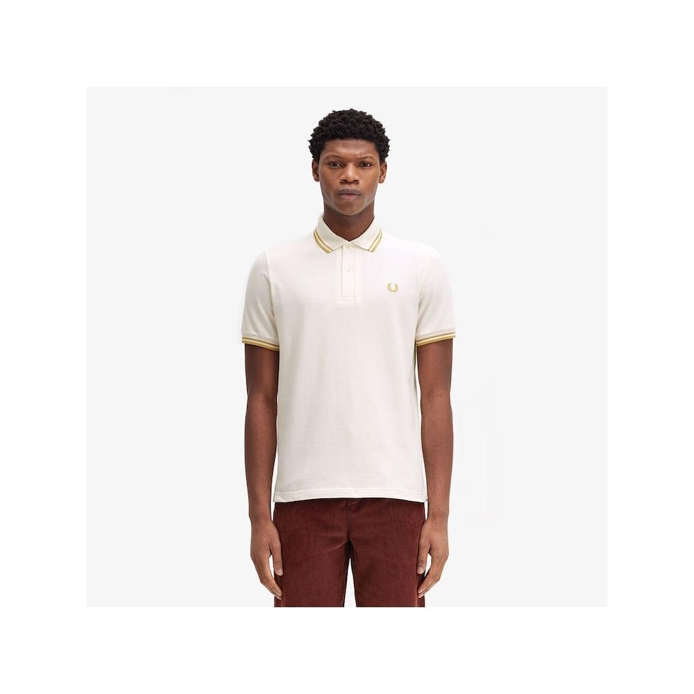 Fred Perry [genuine] Fred Perry [m12] Twin Tip Fred Perry Shirt   Ecru Honeycomb Afpm2430012 W79 qzgAfpm2430012 W79