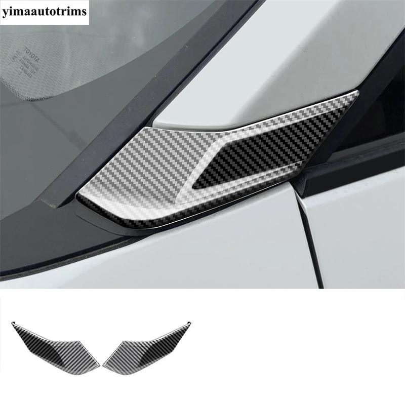Car Window A Pillar Side Triangle Panel Column Frame Cover Trim ABS Chrome Accessories For Toyota Corolla Cross XG10 - 2025