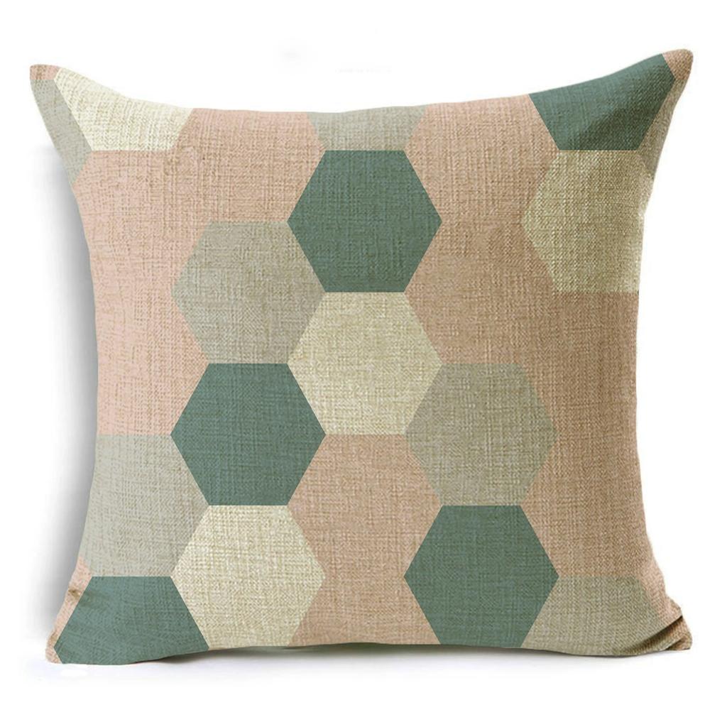 Nordic Ins Style Geometric Stitching Pillow Cover Sofa Bedroom Decoration Waist Pillow Cushion Cover 40*40Cm/45*45Cm/50*50Cm