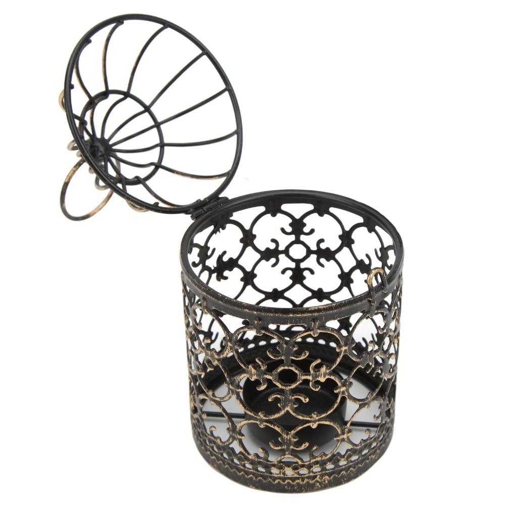 European Retro Vintage Candle Holder Metal Hanging Candle Lantern  Outdoor Terrace