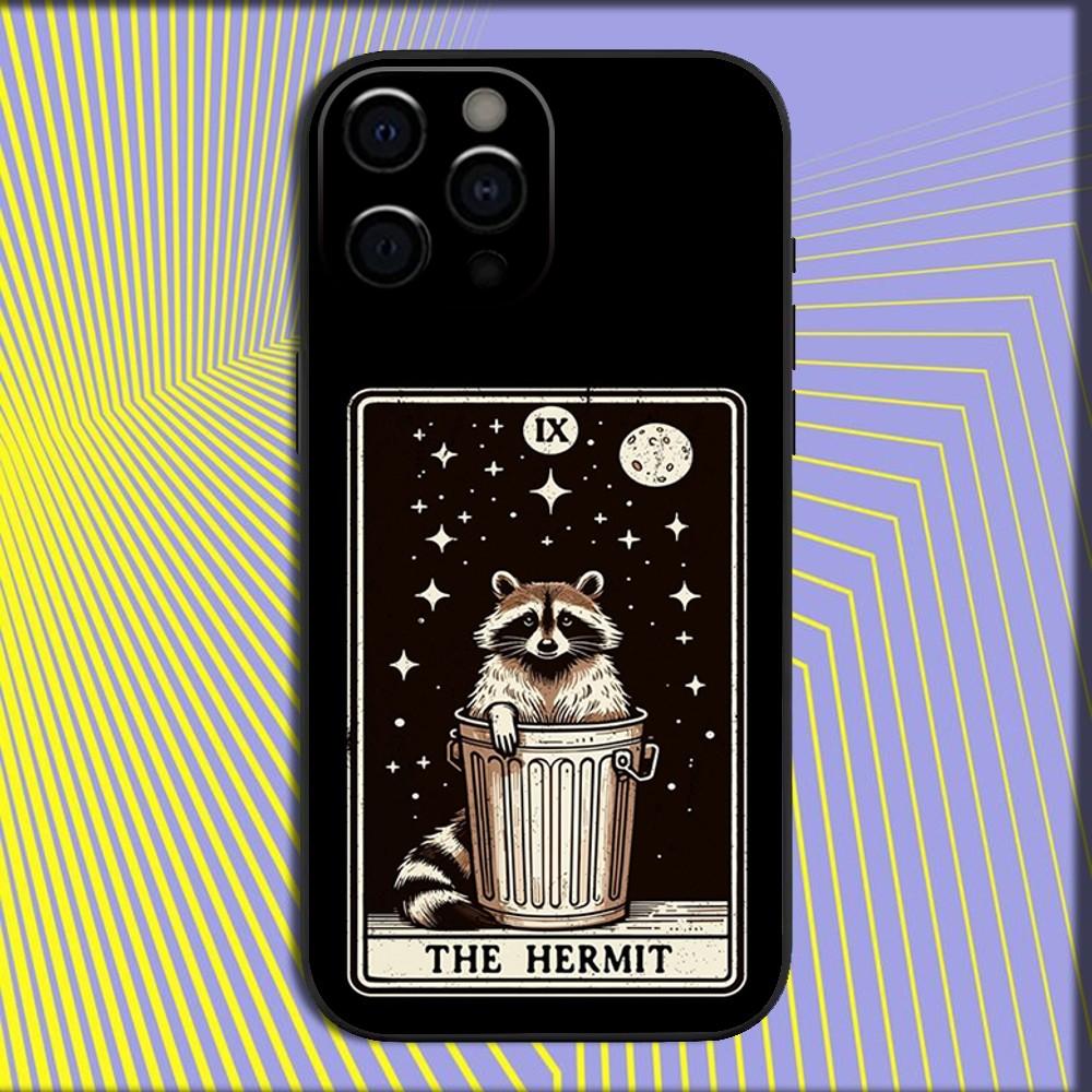 

Raccoon Tarot Art Phone Case For iPhone 16,15,14,13,12,11,Pro,X,XS,Max,XR,Plus,Mini Soft Black Cover iPhone15pro