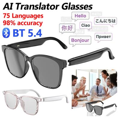 Smart Glasses AI Intelligent Translation Wireless Bluetooth Glasses Auto Voice Translation Audio Glasses Support 75 Languages