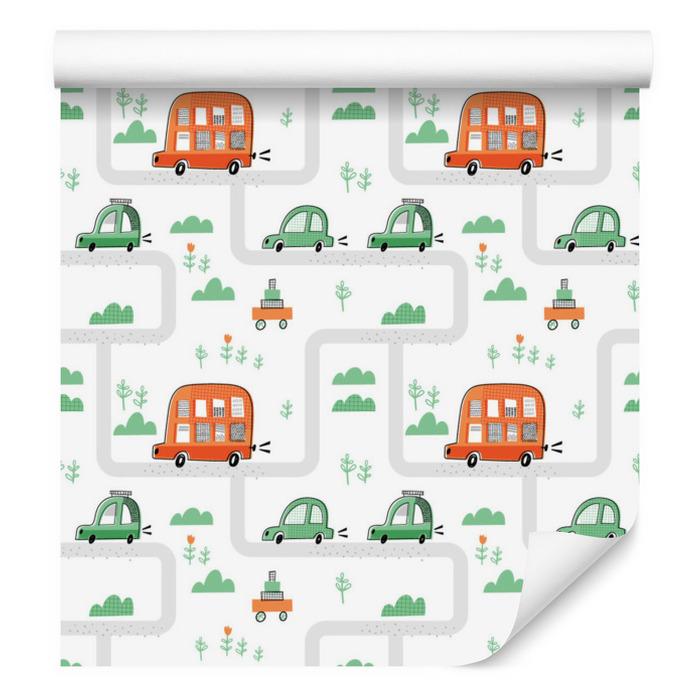 Scandinavian style cars wallpaper for living room and bedroom 50x1000