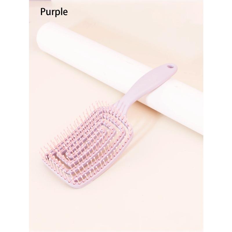 

1PCS tangled hair brush, dual-purpose dry and wet, women s bent hair brush, long, thick, thin, and curly, for daily hair care фиолетовый