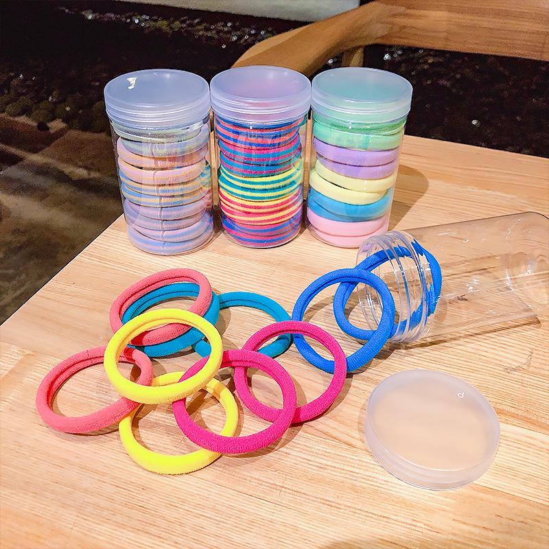 Korean Fashion Colorful Macaron Candy Hair Tie Sweet Ponytail Elastic Rubber Band Women Hair Accessories