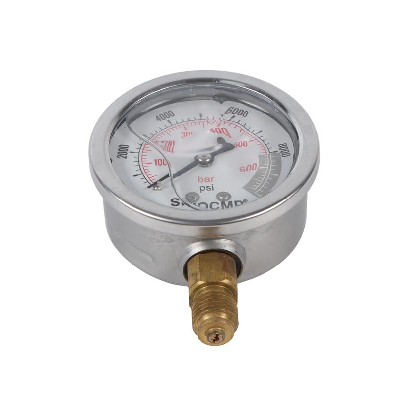 Hydraulic Pressure Gauge 60Mpa 600Bar 10000Psi Hydraulic Air Gas Water Oil Pressure Measuring Tool Manometer For Pump Compressor