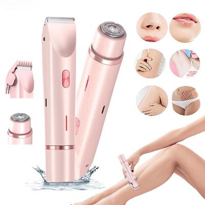 2 In 1 Electric Razor Woman Shaver Painless Women Mustache Epilator Leg Bikini Body Hair Trimmer for Women Facial Epilator Hair Remover