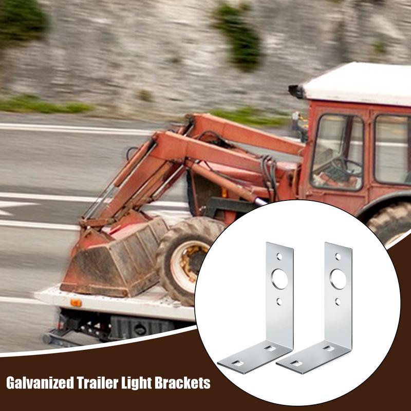 Trailer Light Bracket Tail Light Mounting Bracket L Shape Metal Lamp Rack 2 Pieces for Transport Vehicle Truck Boat Marine