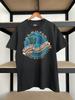 Vintage 90s Harley Davidson Earth Motorcycle Black T-shirt Sz L Unisex T-Shirt