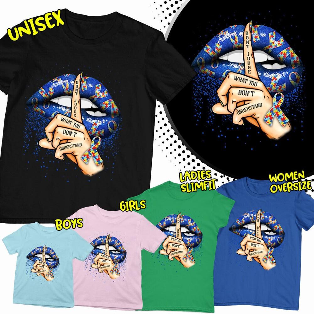 

Dont Judge Autism Awareness Mens Womens Boys Girls T-Shirts Tee Top-AD 01 S