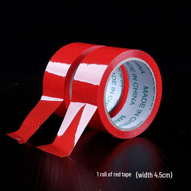 Festive Red Wedding Tape: Round Xi Design, Ideal for Manhole Covers, Carpets, and Entryways