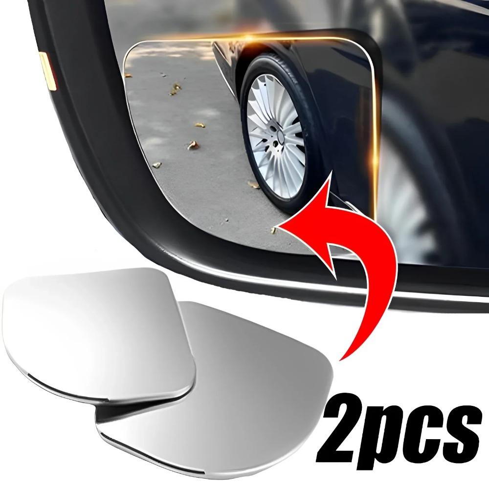 2 Miroirs de Voiture HD Grand Angle Angle Mort – Miroirs Rétroviseurs Auxiliaires Rondes Sans Cadre Réglables à 360° pour une Conduite Plus Sûre