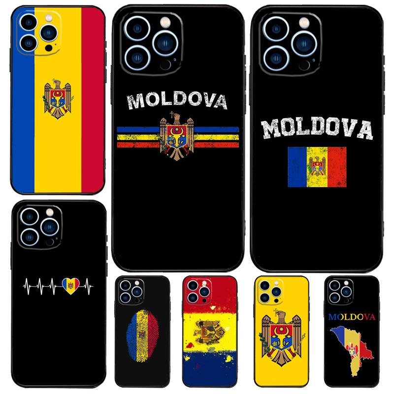 Moldova Flag Case For iPhone 17 Pro Max 14 13 12 11 15 16 Pro Max mini 15 Plus 16e 17 Air Phone Cover