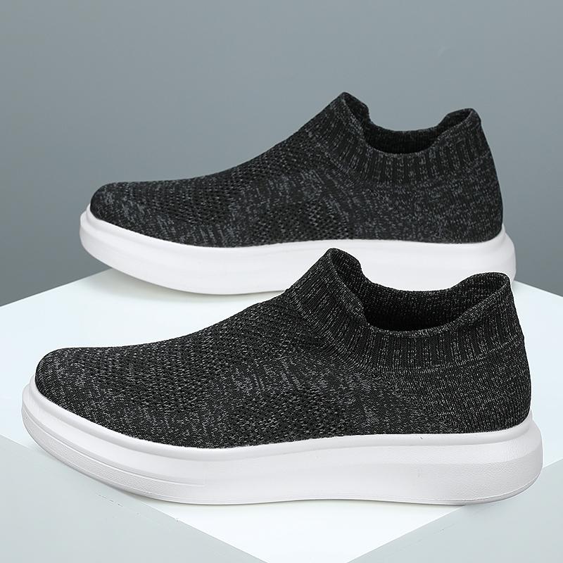 Shoes for Men Autumn New Breathable Casual Shoes Thick Sole Low Bond Socks Vulcanized Shoes Outdoor Sneakers Hiking Shoes