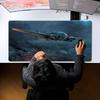 XXL Gaming-Mauspad Vintage Militär-Kampfflugzeug Anime-Mädchen Kampfszene Rutschfeste Gummi-Tastatur-Schreibtischmatte für PC-Gamer Tisch