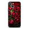 Red Roses Flowers Phone Case For iPhone 16 15 14 11 Pro Max 12 13 7 8 Plus X XR XS SE 2020 Soft Black Cover