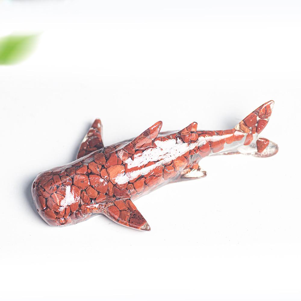 Deep Sea Whale Resin Figurine With Natural Crystals For Home Decor And Giftgiving