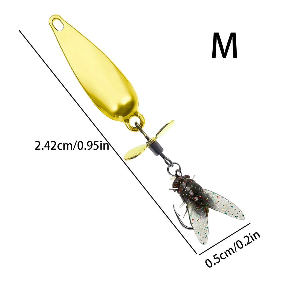 Spinners Fishing Lure Metal Propeller Fishing Lures 3D Realistic Metal Propeller Baits 3 Pieces For Anglers Pond Lake River