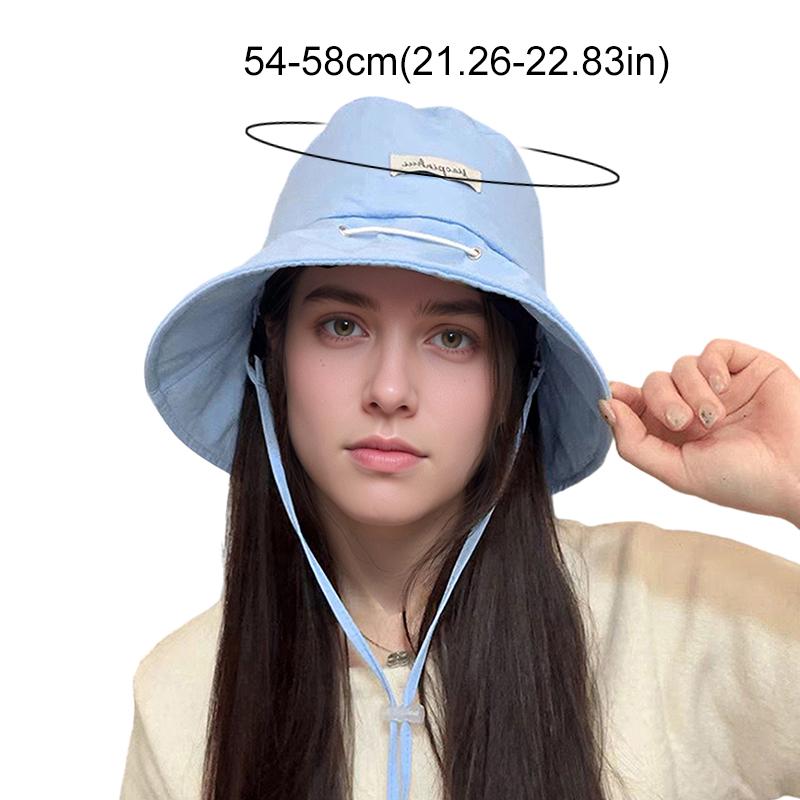 Women/Men Colorful Bucket Hat Hat With Tie Breathable Large Brim Adjustable Size Sun Hat Can Be Used As  Bag 54-58cm