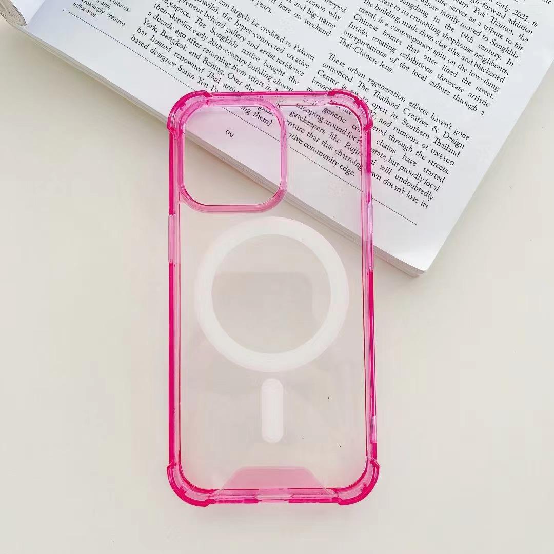 

Suitable for IPhone 16 Mobile Phone Box Color Transparent Four Corner Anti-sharp Disk Apple 14 Half Full Coverage Protective Case Apple 16Plus