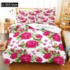 Flower Duvet Cover Bedding Set Quilt Case Linens King Queen Full Size 3D Print Pillowcase Single Twin Bed 240x220 260x240