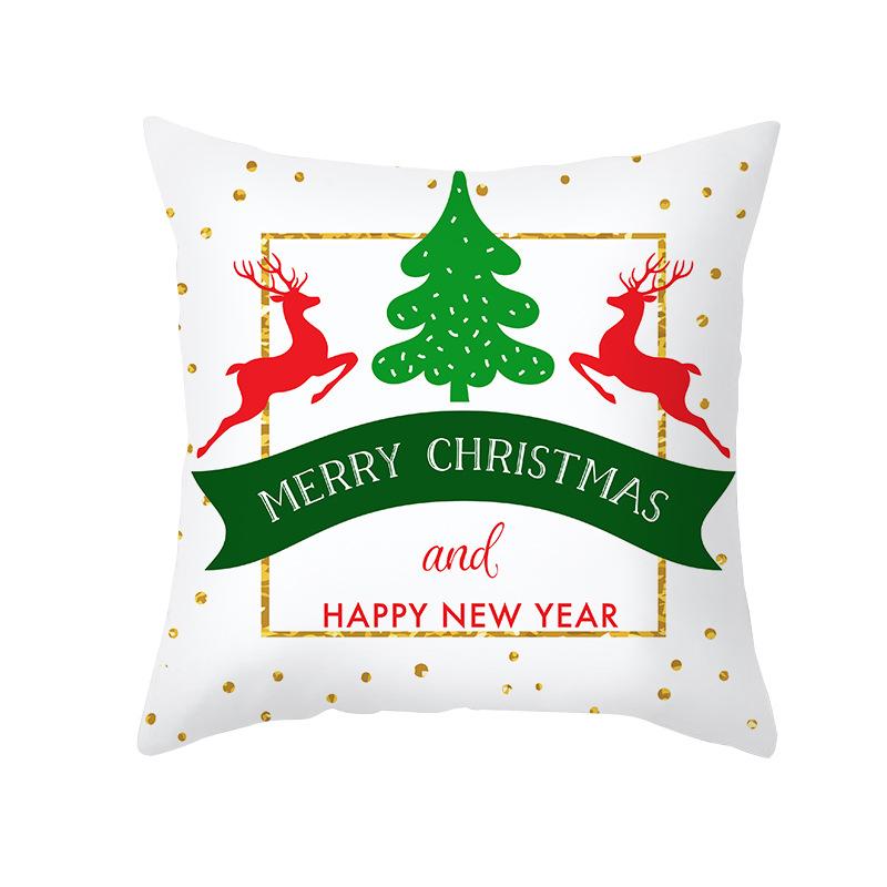 Nordic Christmas Pillowcase Printed Elk Snowflake Sofa Cushion Cover Office Cushion Cover Home