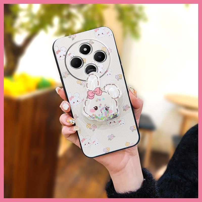 Silicone Dirt-resistant Phone Case For Redmi A4 5G Durable Cute Waterproof Quicksand protective Cartoon Soft Case TPU