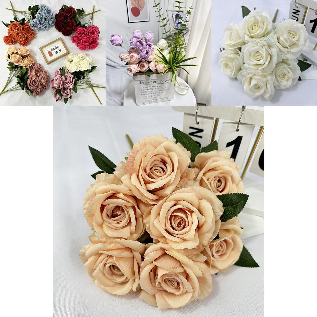 Elegant Artificial Rose Flower Arrangement For Wedding Decorations And Photography Props