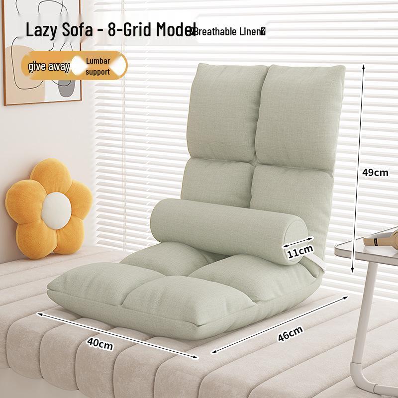 Lazy Tatami Folding Sofa Chair: Single Bed & Backrest for Dorms, Balconies, and Bedrooms