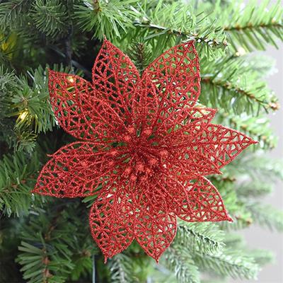 Weihnachtsbaumschmuck, Weihnachtssimulation, Blumenornament, 5 Stück