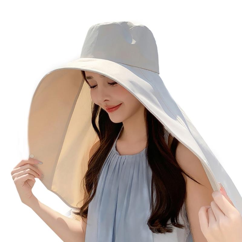

Outdoor Ponytail Hat with Neck and Shoulder Cover for Adult Quick Drying Hat Hot Weather Holiday Cycling Hiking Sun Hat бежевий